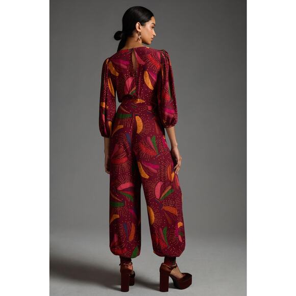 Anthropologie X Farm Rio Wrap Jumpsuit Multicolor Size XL - Picture 4 of 12